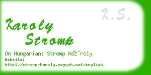 karoly stromp business card